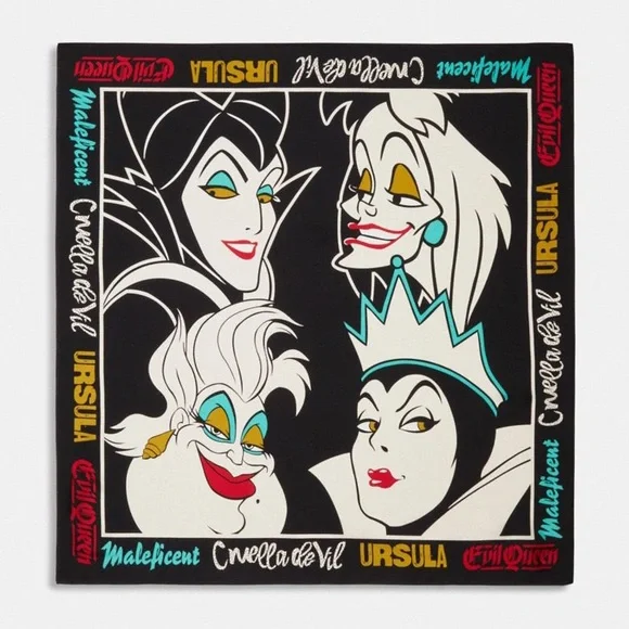 Coach Disney Villains Silk Scarf - Picture 1 of 3